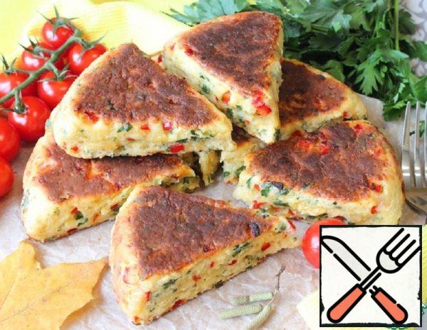 Fried Bread with Sweet Pepper and Cheese Recipe