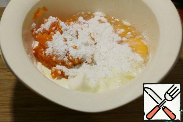 In a bowl, mix well all the ingredients for filling.