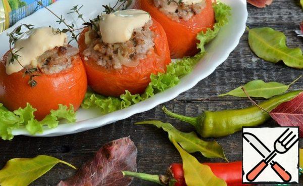 Baked Tomatoes with Minced Meat and Cheese Recipe