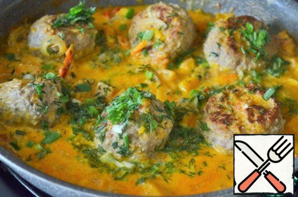 Before serving, add finely chopped dill and green onions.