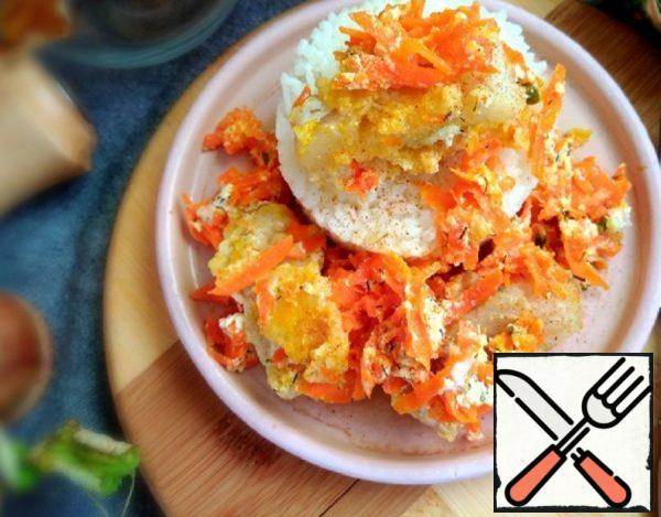 Pollock with Sour Cream and Carrots Recipe