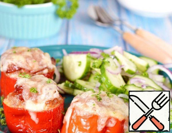 Baked Stuffed Pepper Rings Recipe