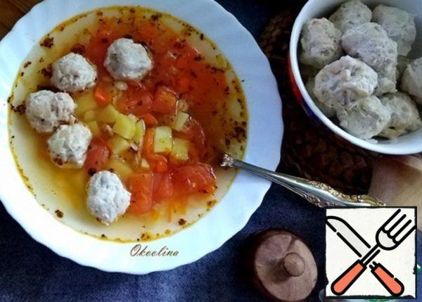 Soup with Meatballs in the Italian Style Recipe