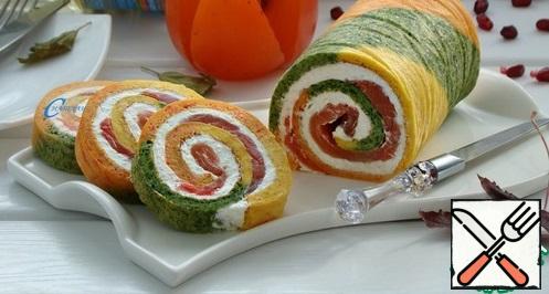 Just like that, piece by piece and you won't notice how happy you are to eat the whole roll...)))