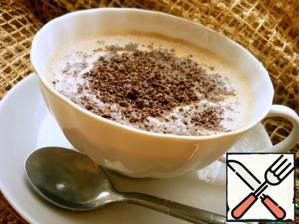 Pour into cups and sprinkle with grated bitter chocolate ...
Bon appetit!!!