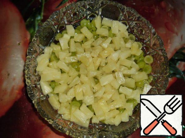 Add pineapple slices.