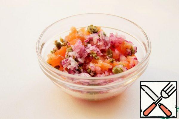 Mix everything well and put it in the refrigerator to infuse for 20 to 60 minutes.