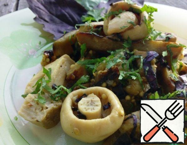 Eggplant Salad with Mushrooms Recipe