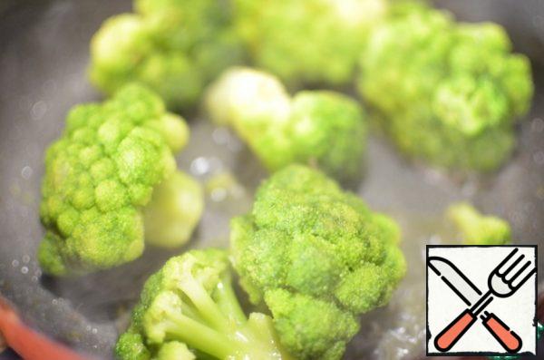 fry the broccoli in a small amount of olive oil.