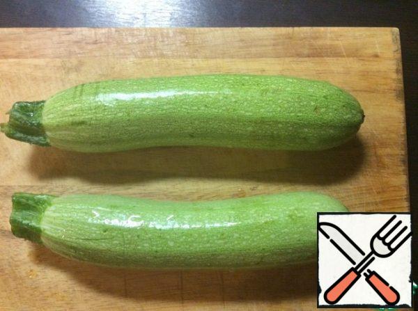 These small green zucchini are perfect for this salad.