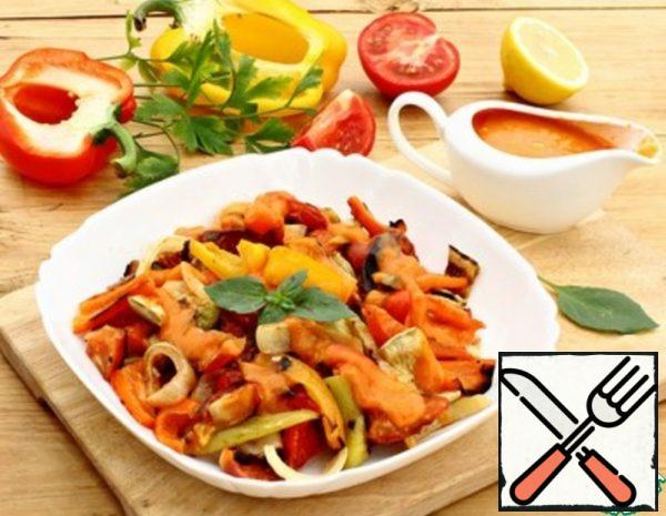 Grilled Vegetable Salad with Sauce Recipe