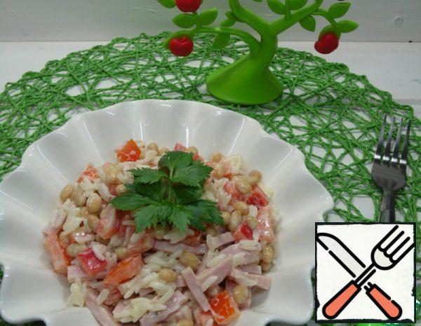 Salad with Rice and Ham Recipe