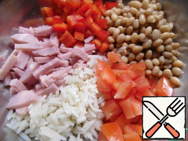 Mix all the prepared ingredients.