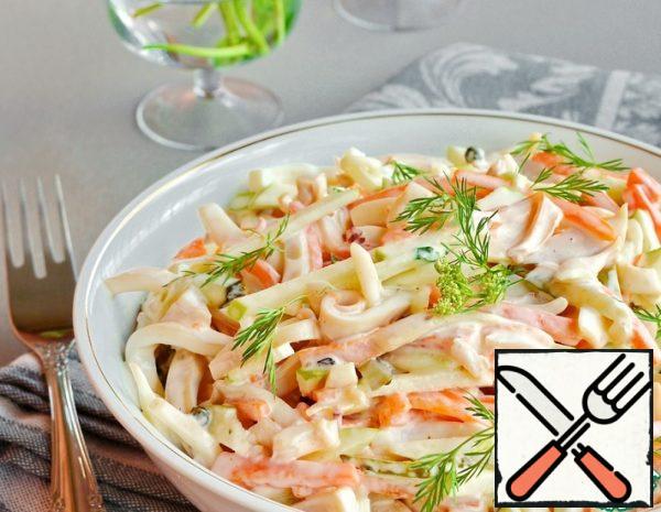 Squid Salad with Carrots and Apple Recipe