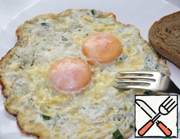Scrambled Eggs with Cheese and pickled Cucumber Recipe