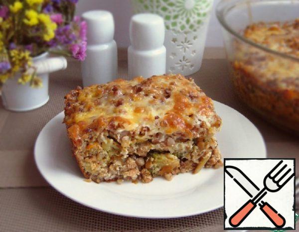 Buckwheat Casserole with Minced Meat and Vegetables Recipe