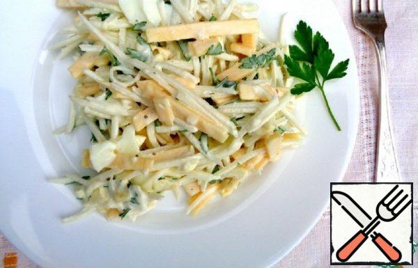Salad with Kohlrabi and Cheese Recipe