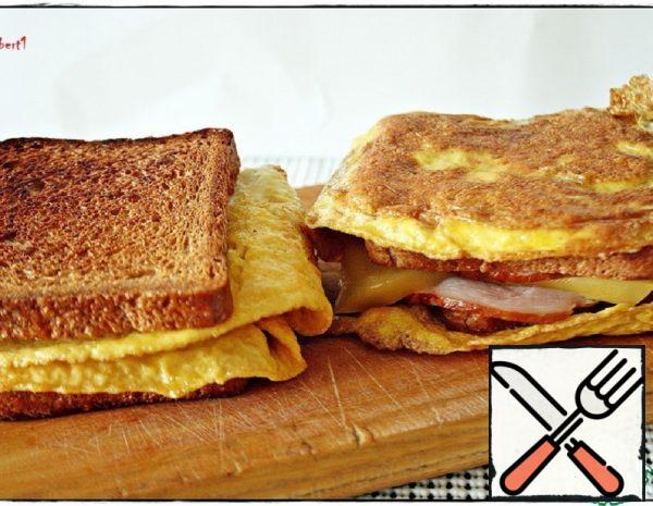 Quick Breakfast "Omelet Sandwich" Recipe