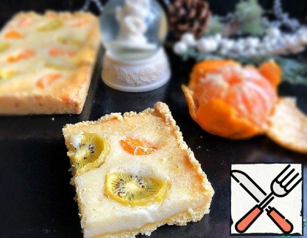 Sour Cream Pie with Tangerines and Kiwi Recipe