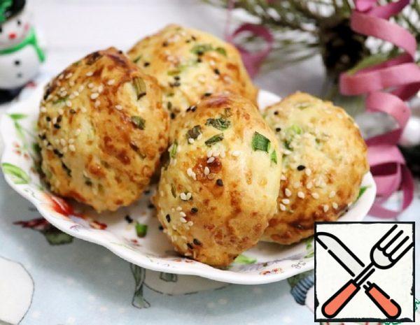 Cheese and Onion Rolls with Sesame Seeds Recipe