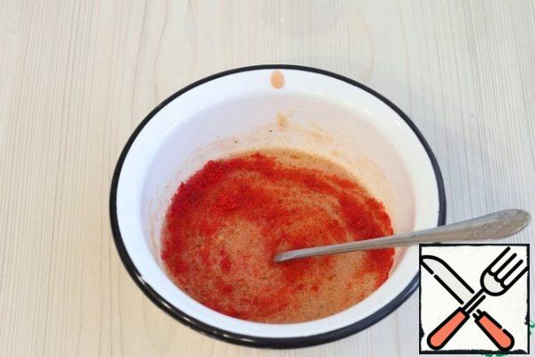 Next, add sweet paprika (1h. spoon).