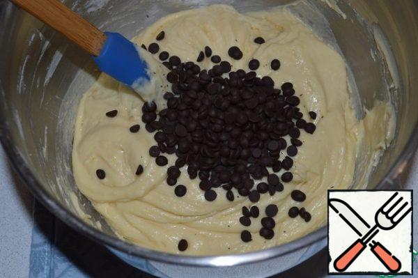 Add the chocolate drops and mix gently.