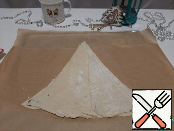 Cover with two small triangles.