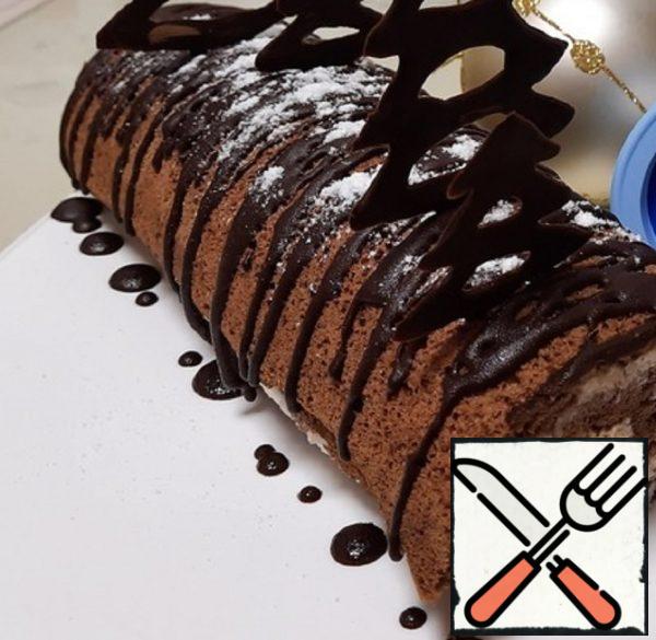 Chocolate Roll with Coconut Cream Recipe