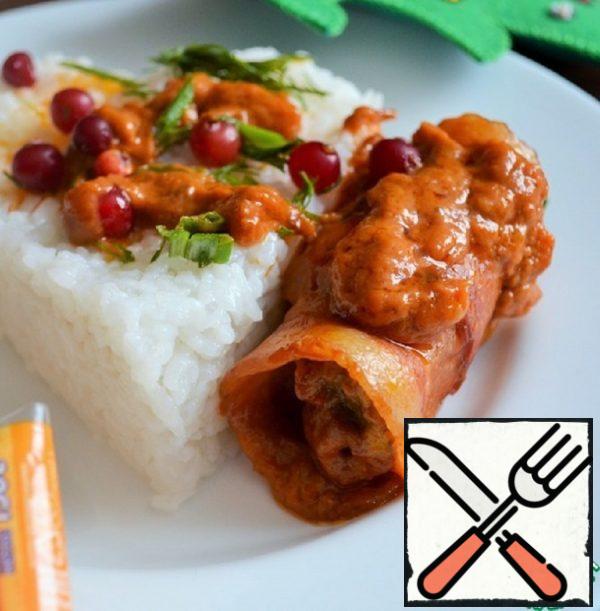 Meat Rolls with Cheese Filling Recipe