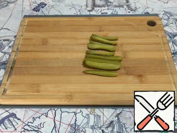 Cucumbers cut into cubes.