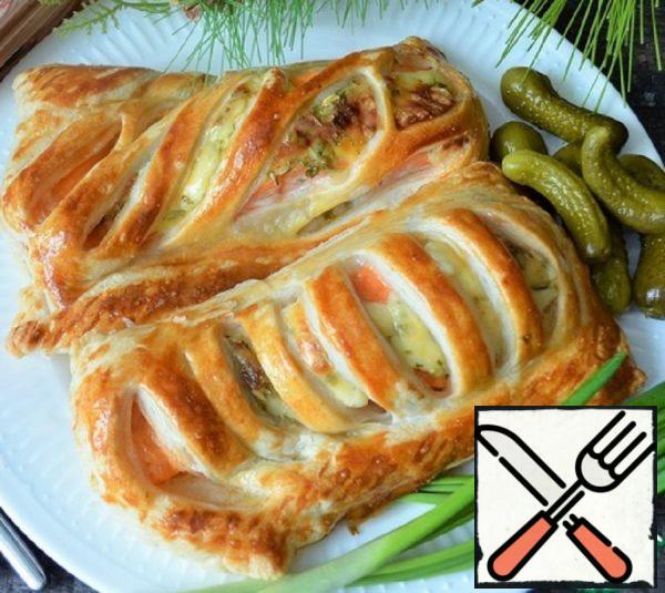 Salmon with Cheese in the Dough Recipe