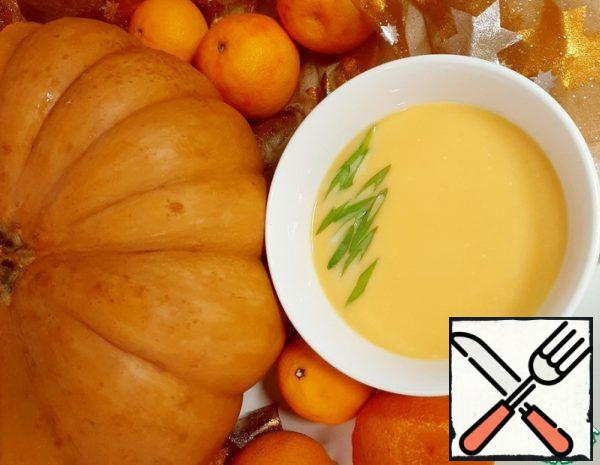 Cream Soup with Pumpkin and Tangerines Recipe