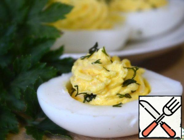Eggs stuffed with Cheese Cream Recipe