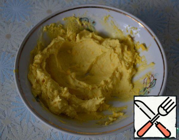 RUB the yolk with softened butter.