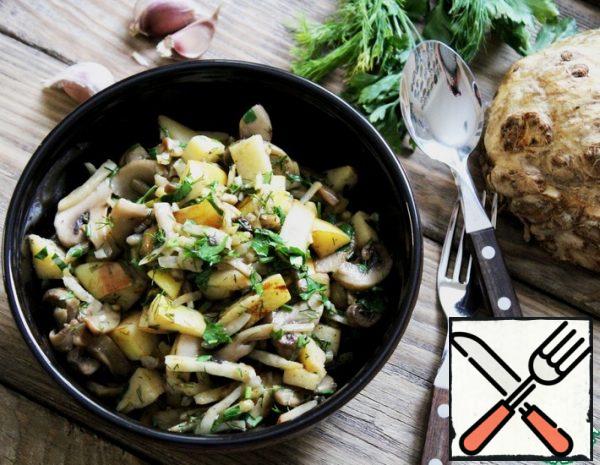 Warm Mushroom Salad with Quince Recipe