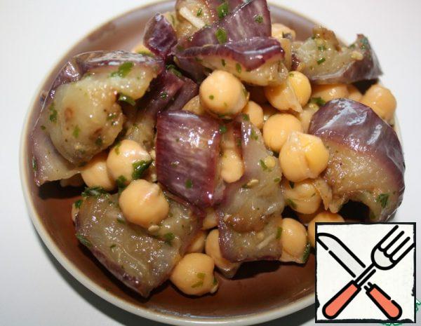 Chickpeas with Eggplant for a Snack Recipe