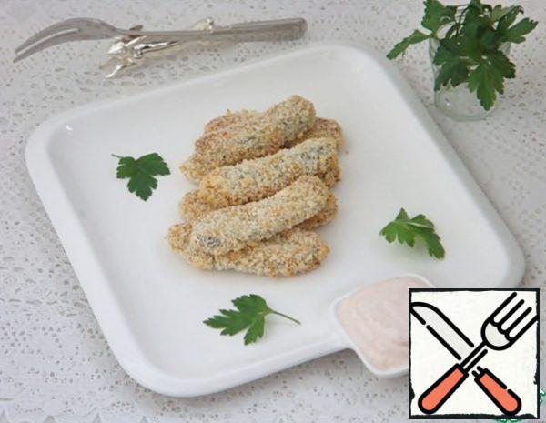 Baked slices of pickled Cucumbers Recipe