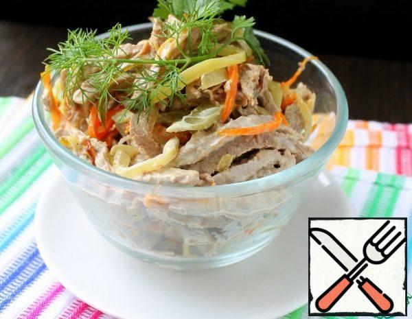 Meat Salad with Cucumbers Recipe