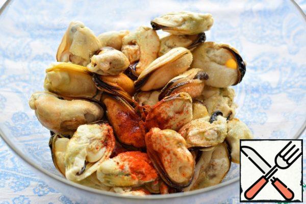 Peking Cabbage Salad with Mussels Recipe