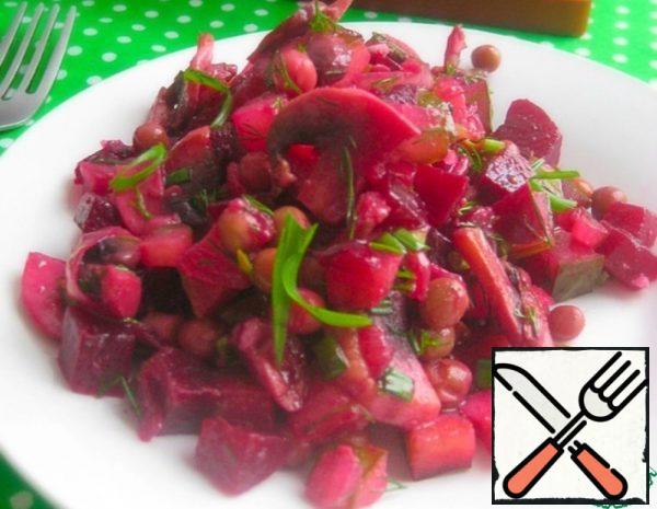Salad "Beetroot Champignon" Recipe