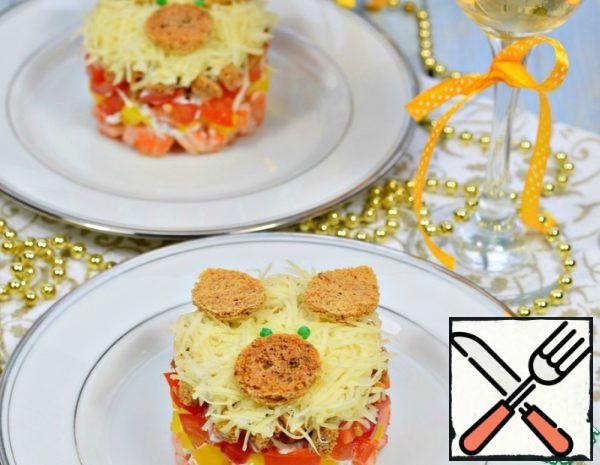 Salad with Prawns and Crackers Recipe