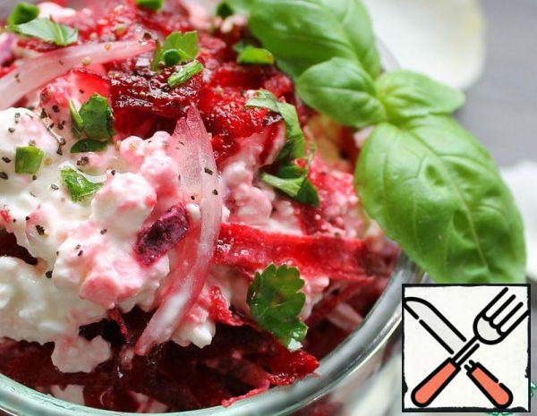 Fresh Beetroot Salad with Cottage Cheese Recipe