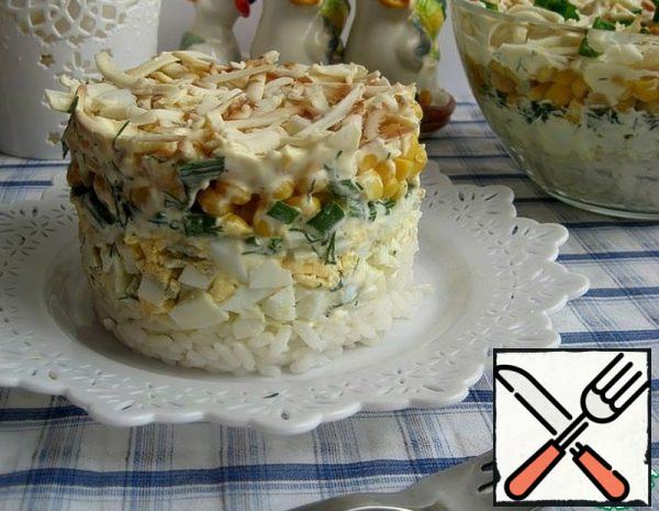 Salad with Rice and Eggs Recipe
