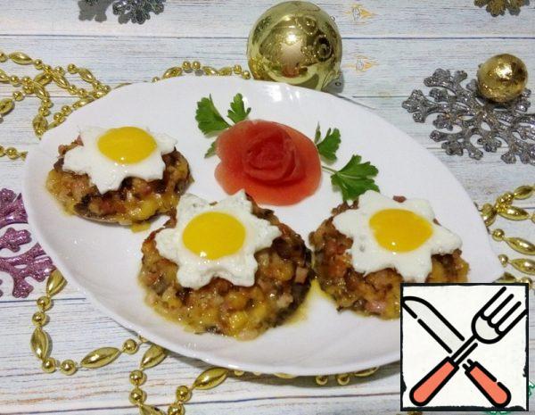 Stuffed Mushroom Caps with Egg Recipe