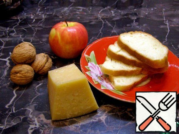 We will prepare all the necessary products. Excellent mustard or other loaf, cheese is preferably not very hard, fusible.