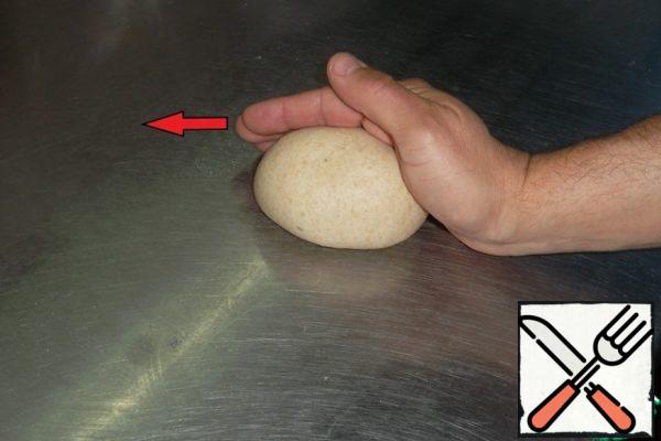 Roll the balls on the dry part of the table...