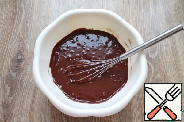 Combine both masses and mix until smooth. Do not beat, but just mix.