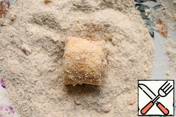 Then pan them in breadcrumbs.