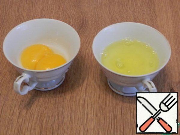 Separate the yolks from the whites.