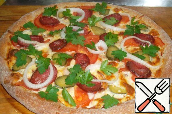 In my small oven, I bake at 300 degrees on two heating elements for exactly 12 minutes. Here's the result!



Bon Appetit!